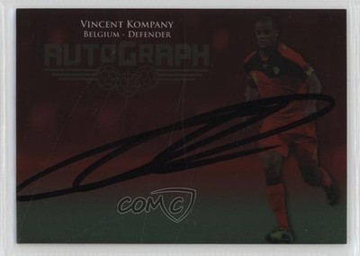 2013 Futera World Football Unique Red 6/55 Vincent Kompany Auto 0cp0
