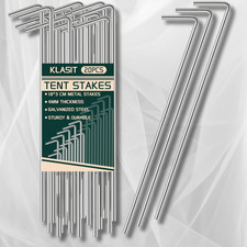 20 Pack Of Heavy Duty Metal Galvanized Steel Tent Stakes for Camping/Inflatables
