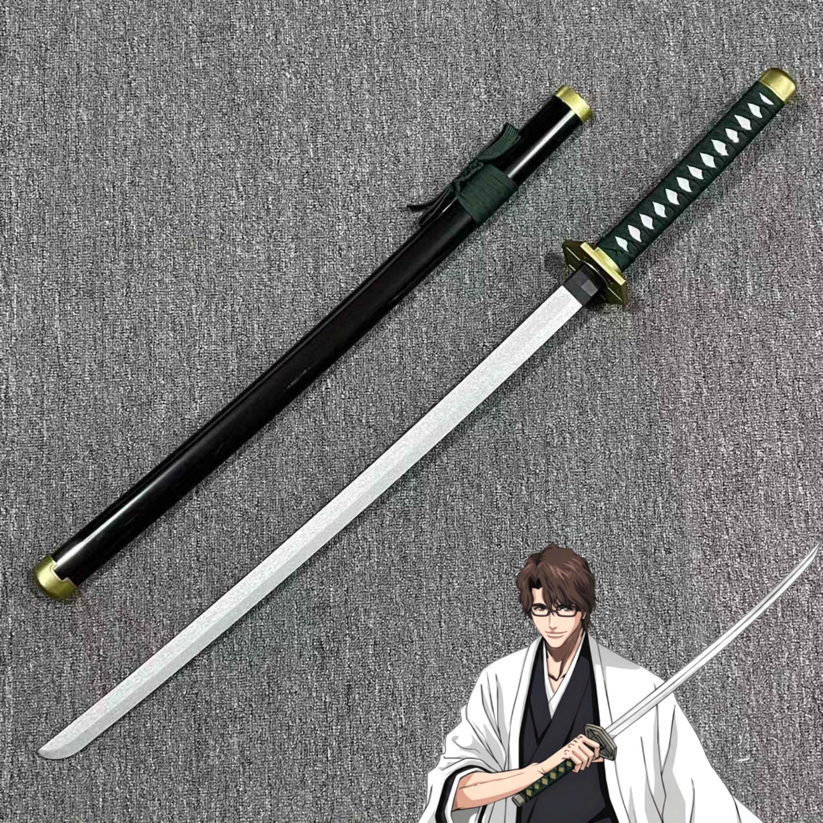 Aizen Sousuke Sword Bleach Sousuke Aizen Katana Sword Wooden Gift 104cm - 40in