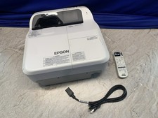 Epson PowerLite 675W Short Throw Projector w/Remote  Power Cord 752 Hours Used
