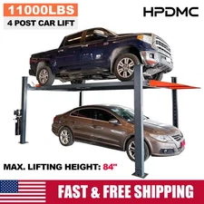 11000 lbs Car Auto Lift 4 Post LIft Four Post Lift w/2 Drip Trays and Jack Tray