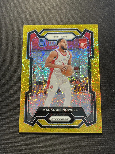 2023-24 Panini Prizm Markquis Nowell RC Rookie #300 Gold Speckle 21/24 JC50