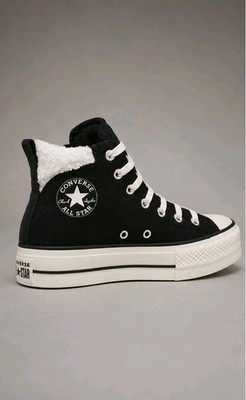 Converse Chuck Taylor All Star Puff Lift Cozy Platform Damen Sneaker Schwarz...