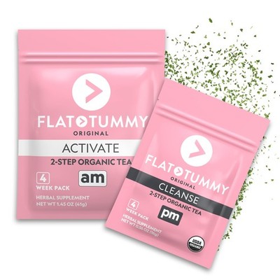 Flat Tummy Tea 4 Week Tea To - All Natural Cleanse W/ Green Tea Lemon