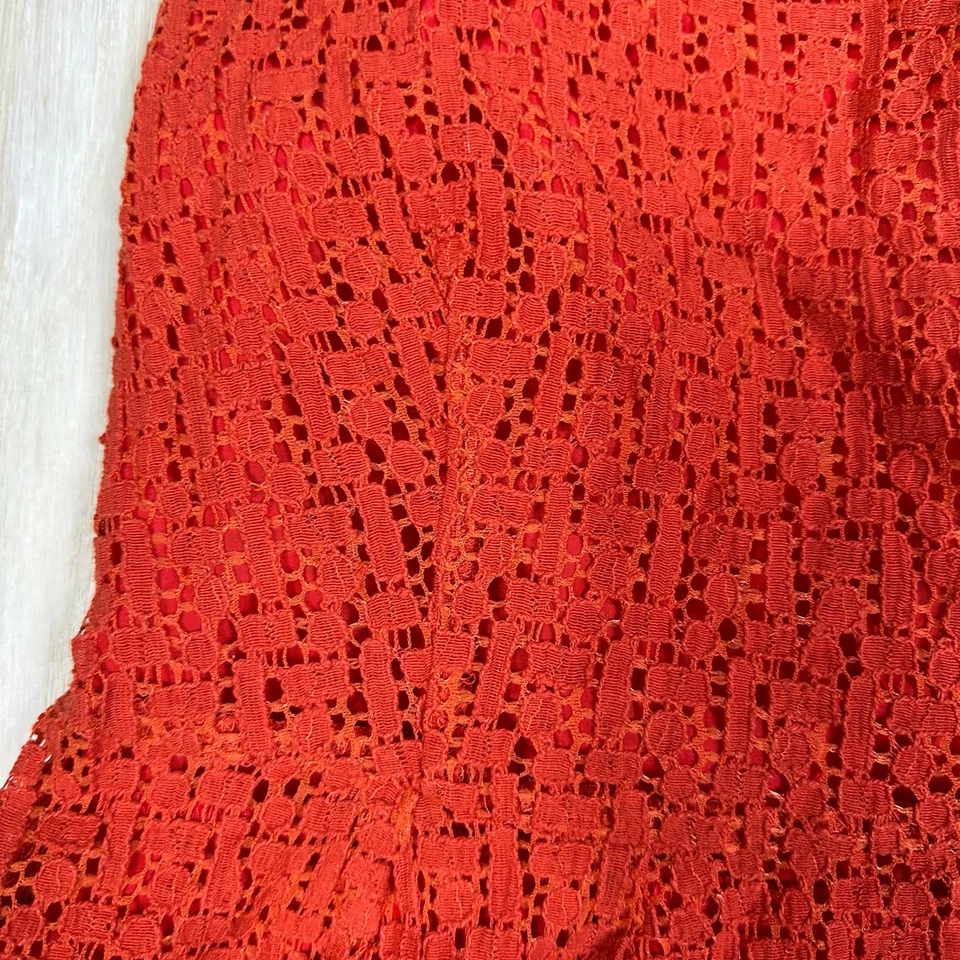 Uttam Boutique ärmelloses Mini-Sommerkleid mit Ösen Spitze für jeden Tag 10/12 - Bild 4 von 4