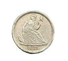 New Listing1837 Seated Liberty Half Dime No Stars Silver Coin