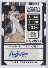 2020 Contenders Draft Picks Game Ticket Blue 47/99 Omer Yurtseven #100 Auto 1k90