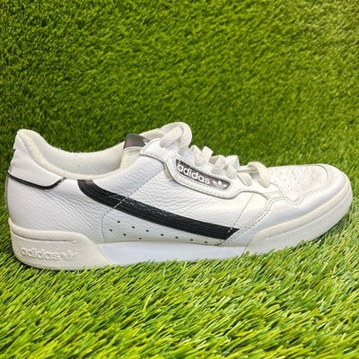 Adidas Continental 80 Mens Size 9.5 White Black Athletic Leather Shoes Sneakers