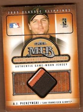 A.J.Pierzynski 2005 Classic Clippings 3clr Patch Giants