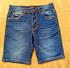 New Lucky Brand boys sz 12 Classic Straight Denim Shorts adjustable waist 4797