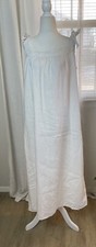 Reformation White Linen Jumper/Sun Dress Sz L Classic Casual Boho Natural Travel