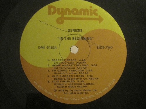 GENESIS IN THE BEGINNING... LP '78 DYNAMIC RARE XIAN FOLK ROCK GOSPEL VG+ - Picture 4 of 4