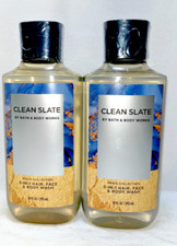 2 Clean Slate Mens Collection Bath Body Works 3IN1 Hair Face  Body Wash 10 oz