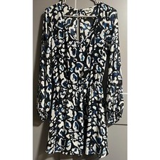 Show My Your Mumu Rainey Sheer Balloon Sleeve Cheetah Leopard Print Dress Size M