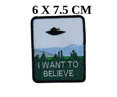 I want to believe Positive Nature bestickt Nähen Bügelbild Patch Jacke N-676