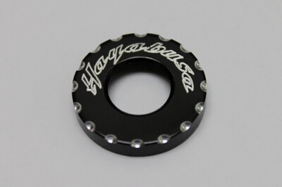 Hayabusa Black Scallop Engraved Tail Lock Cap Latch Key Cover (021010-001SEB)
