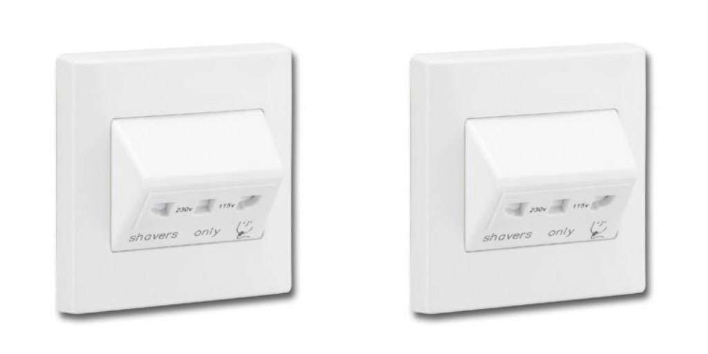 2 x Greenbrook HS1 Dual Voltage Shaver Sockets (fits single gang box)