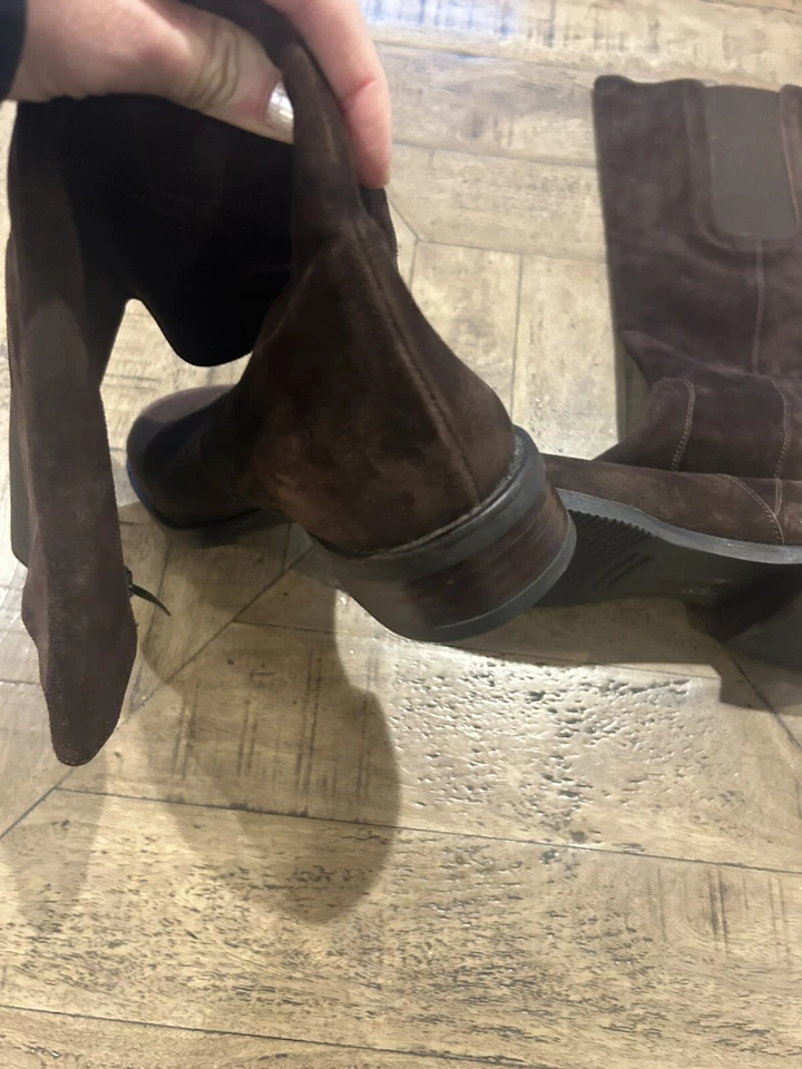 Botas altas de gamuza marrón Marina Rinaldi para mujer talla 39/US 8,5 9 USADAS EN EXCELENTE ESTADO apenas usadas Foto 3 de 4