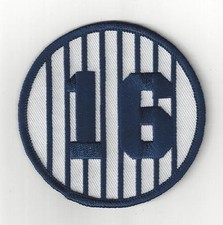 Whitey Ford Retired Number 16 Patch 3 Round New York Yankees Pinstripes
