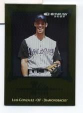 2002 Donruss Elite Series Diamondbacks Baseball Card #15 Luis Gonzalez /2500