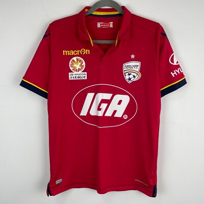 Adelaide United 2016/2017 Macron Home Football Shirt Jersey Soccer Men Size S