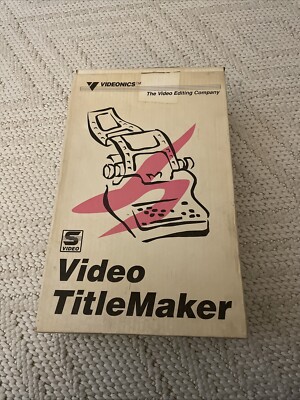 Vintage Videonics TM-1 Video TitleMaker and Character Generator w/ OEM AC Power