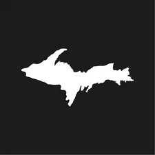 Upper Peninsula Michigan Outline Vinyl Decal Car Window Laptop Sticker