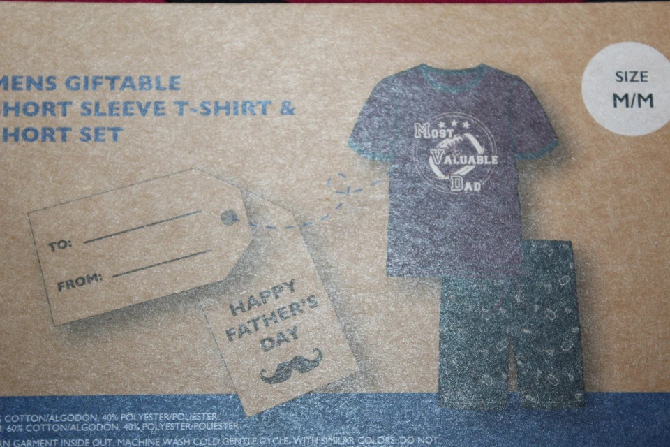 Conjunto de camisa roja y pijama corto Basic Editions para hombre más valioso día del padre del papá Foto 3 de 4