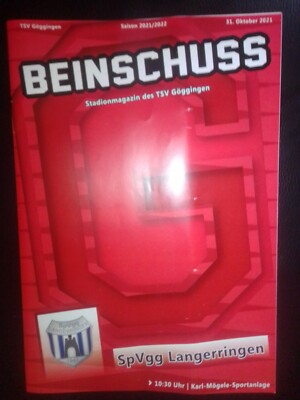 TSV Göggingen v SpVgg Langerringen 2021/22 Kreisliga Augsburg Programme
