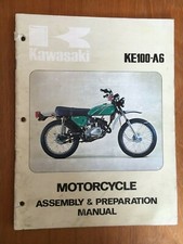 Kawasaki KE100-A6 Assembly & Preparation Manual Part Number 99931-518-01. 1976