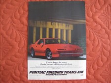 1986 Pontiac Trans Am - Original Print Car Ad - Excellent Condition