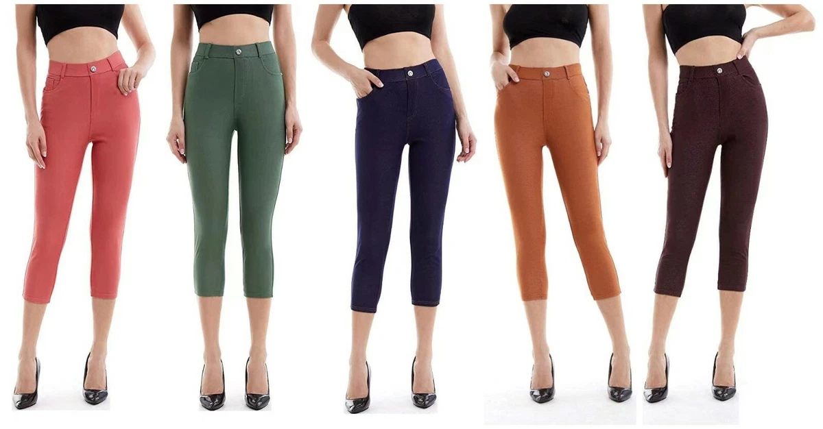 Plus size top jeggings with pockets