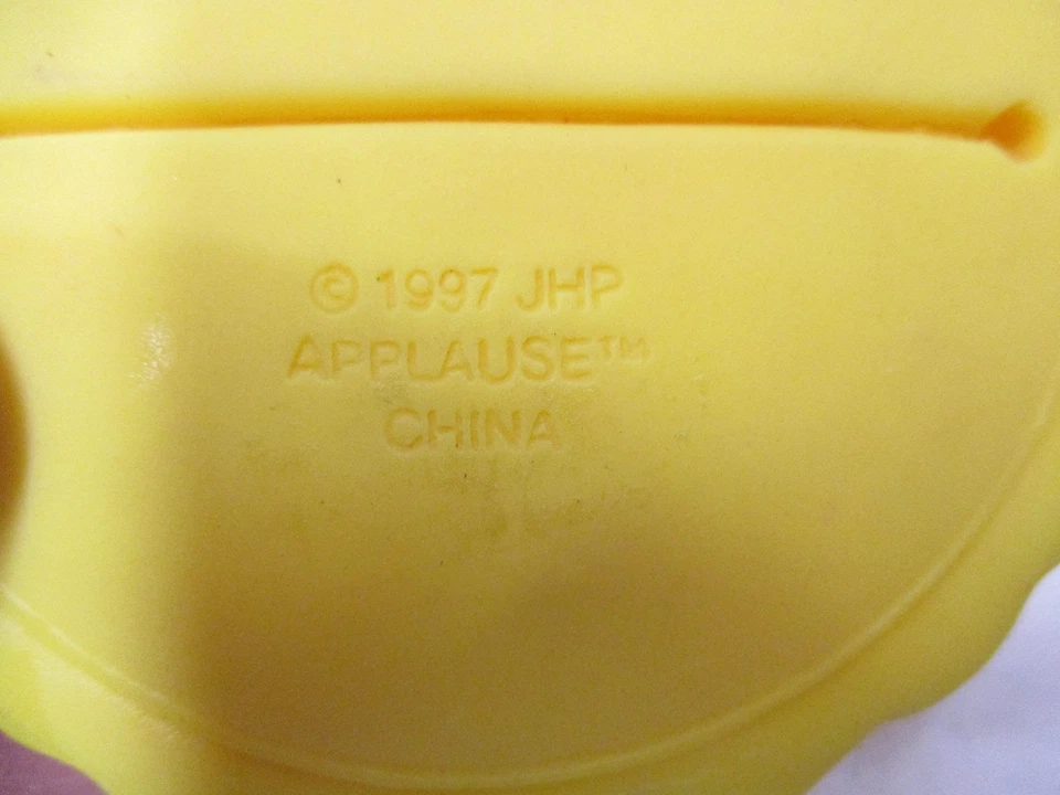 De colección 1997 Guardián del Tesoro Plaza Sésamo Pájaro Grande Portamonedas Aplausos Amarillo Foto 2 de 3