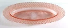 Vintage Anchor Hocking Miss America Pink Diamond Pattern Celery Dish Trinket