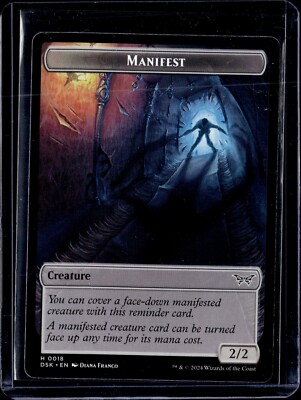 manifest cards mtg Manifest / Insect - 18/5 - Token - DSK - NM - MTG Magic the Gathering