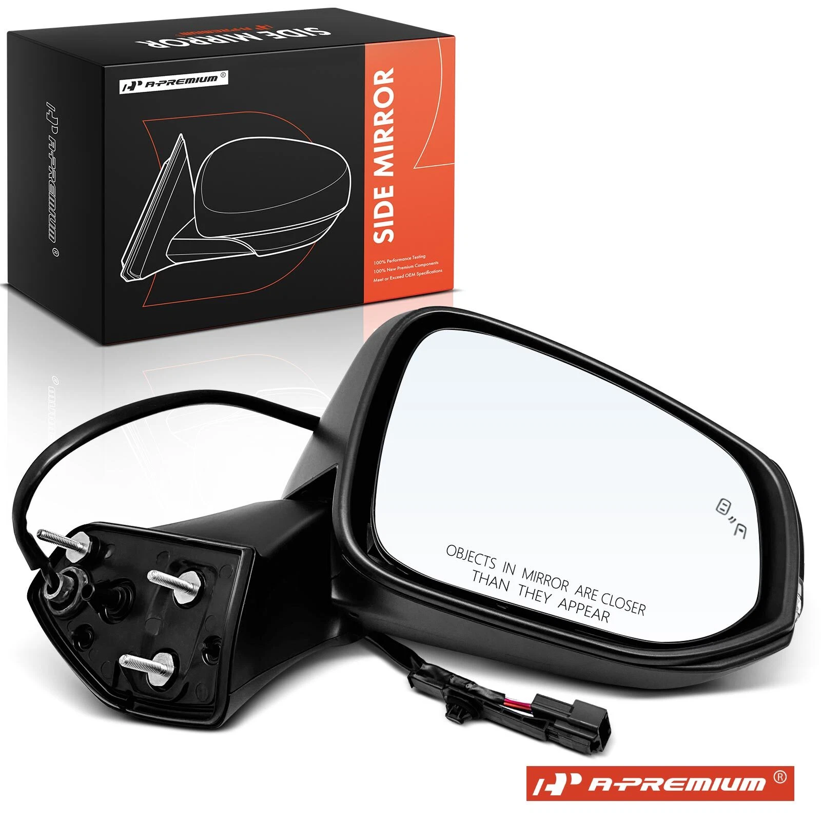 A-Premium Passenger Power Mirror Manual Fold Blind Spot for Toyota Highlander