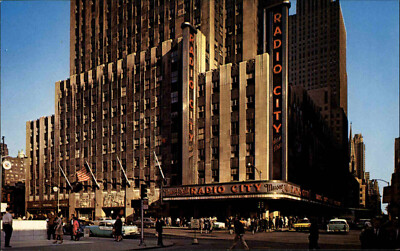NEW YORK CITY RCA Building Radio City Hall Postkarte US-Postcard USA ~1960/70
