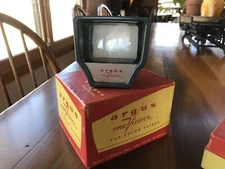 Vintage Argus 35mm Color Slide Pre-Viewer Box  & Instructions