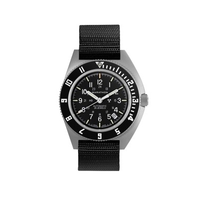 Marathon NAV, DATE, AUTO, SAPH, NGM, COL: SS/BKBK NYLON 12'' 41mm Wristwatch WW19