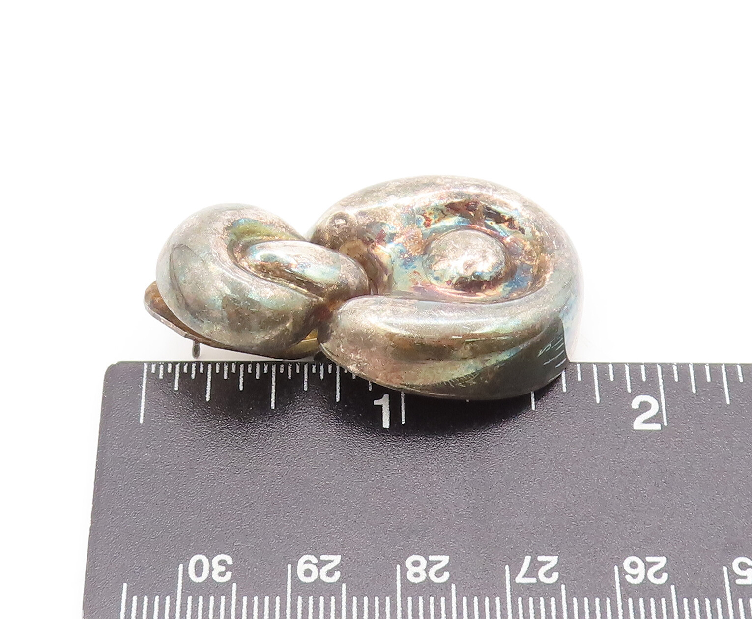 925 Sterling Silver  Vintage Solid Puffed Carved … - image 4