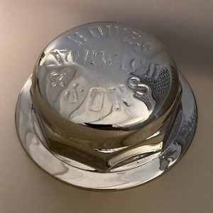 1900s Howes & Sons Coachbuilder Threaded Hubcap Norwich UK Wolseley Chrome Plate