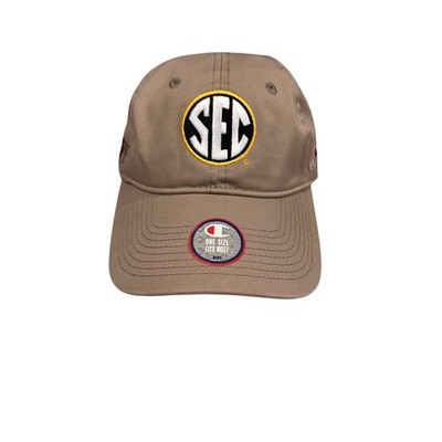 Champion SEC Conference Logo Dad Hat Cap Khaki NCAA Strapback NWT