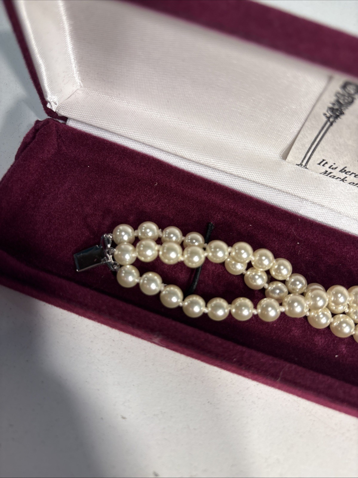 Camrose & Kross Jacqueline Kennedy JBK Pearl Bracelet with sapphire clasp