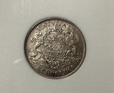 1924 Latvia Silver 1 Lats