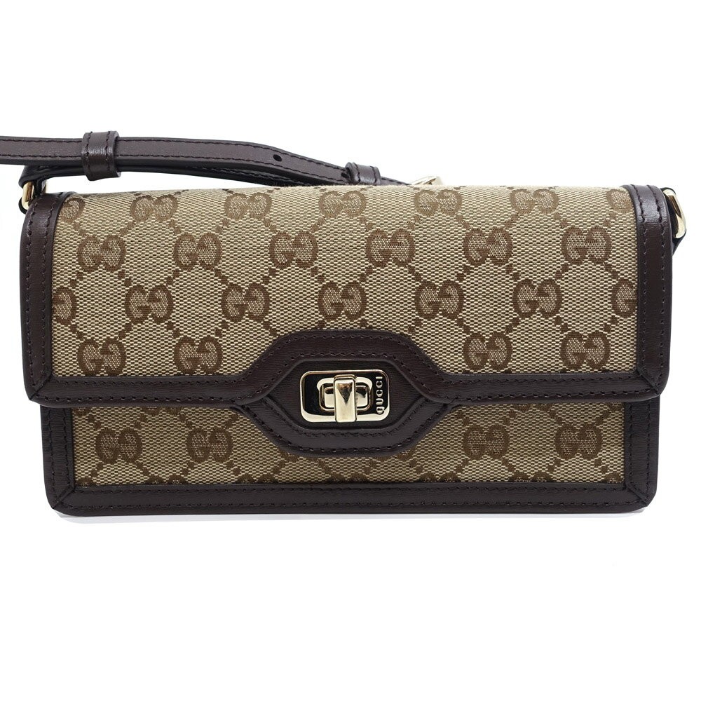 Gucci GG Monogram Canvas Luce Mini Shoulder Bag Handbag Canvas