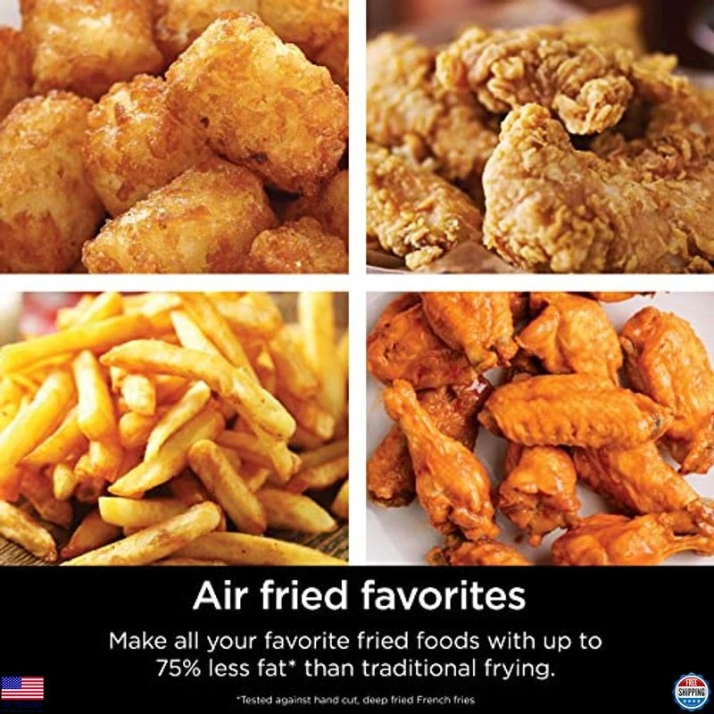 Freidora de aire 4 cuartos 4 en 1, asar, hornear, asar, deshidratar, menos aceite, comidas saludables Foto 3 de 4