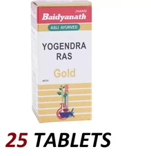 Baidyanath Yogendra Ras with Gold 25 Tablets | Ayurvedic Wellness | Free Ship