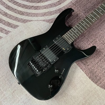 Black KH202 Electric Guitar Mahogany Body hh skull inlay Floyd Free Ship-ACTIVE