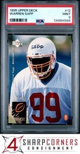 1995 UPPER DECK #12 WARREN SAPP RC BUCCANEERS HOF PSA 9