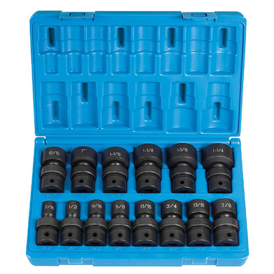 Grey Pneumatic 1714U 1/2'' Dr. 14 Pc. Std. Length Frac.Univ.Set - 12 Point